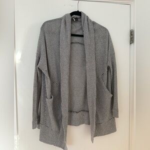 Sparkle & Fade Black White Open Front Cardigan Jacket – Size M